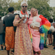 Attendees who got creative with texture at AfroPunk 2018.